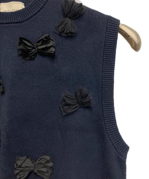 UNITED ARROWS TOKYO（ユナイテッドアローズトウキョウ）UNITED ARROWS TOKYO (ユナイテッドアローズトウキョウ) ニットベスト ネイビー サイズ:不明の古着・服飾アイテム
