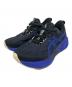 asics（アシックス）の古着「ランニングシューズ」｜ブラック×ブルー