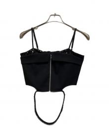 Ameri（アメリ）の古着「LAYERED SPANGLE SHORT BUSTIER」｜ブラック