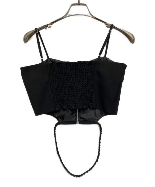 Ameri（アメリ）Ameri (アメリ) LAYERED SPANGLE SHORT BUSTIER ブラック サイズ:SIZE Mの古着・服飾アイテム