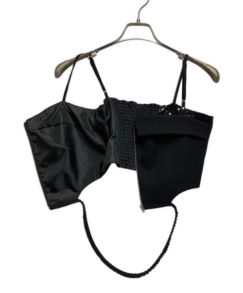 Ameri（アメリ）Ameri (アメリ) LAYERED SPANGLE SHORT BUSTIER ブラック サイズ:SIZE Mの古着・服飾アイテム