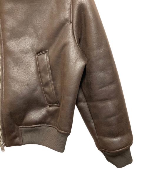 ZARA（ザラ）ZARA (ザラ) フェイクレザージャケット ブラウン サイズ:SIZE 44の古着・服飾アイテム