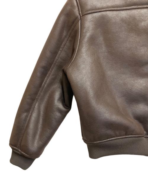 ZARA（ザラ）ZARA (ザラ) フェイクレザージャケット ブラウン サイズ:SIZE 44の古着・服飾アイテム