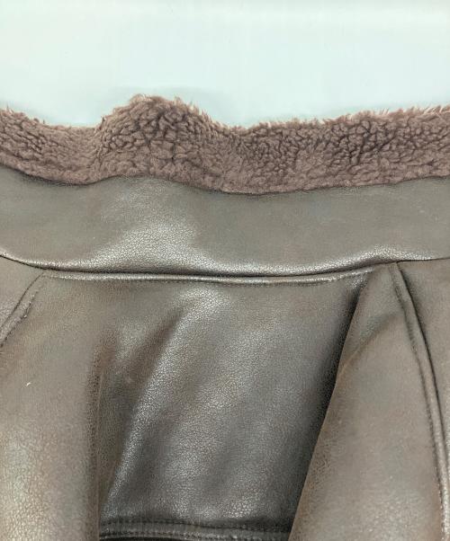 ZARA（ザラ）ZARA (ザラ) フェイクレザージャケット ブラウン サイズ:SIZE 44の古着・服飾アイテム