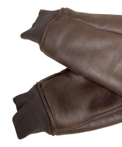 ZARA（ザラ）ZARA (ザラ) フェイクレザージャケット ブラウン サイズ:SIZE 44の古着・服飾アイテム