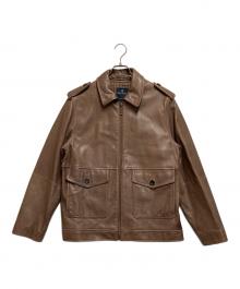 BROOKS BROTHERS（ブルックスブラザーズ）の古着「ジップレザージャケット」｜ブラウン