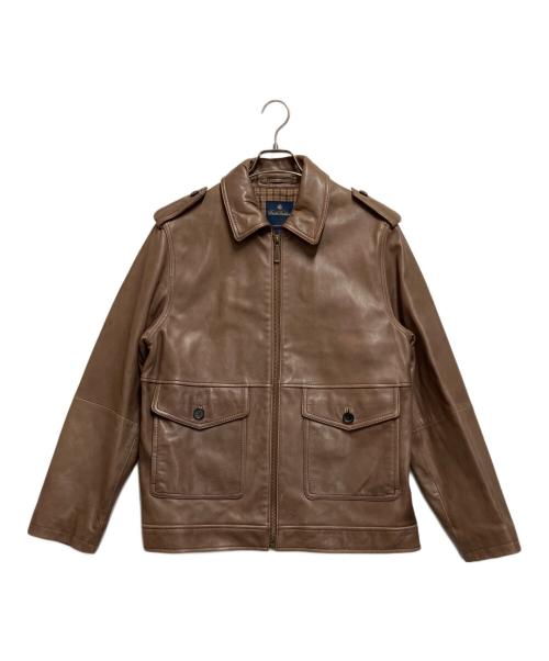 BROOKS BROTHERS（ブルックスブラザーズ）BROOKS BROTHERS (ブルックスブラザーズ) ジップレザージャケット ブラウン サイズ:Mの古着・服飾アイテム