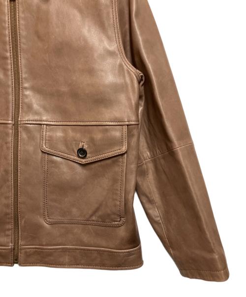 BROOKS BROTHERS（ブルックスブラザーズ）BROOKS BROTHERS (ブルックスブラザーズ) ジップレザージャケット ブラウン サイズ:Mの古着・服飾アイテム