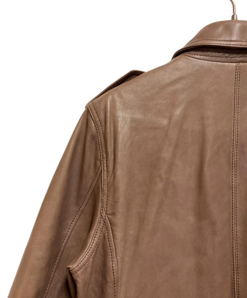 BROOKS BROTHERS（ブルックスブラザーズ）BROOKS BROTHERS (ブルックスブラザーズ) ジップレザージャケット ブラウン サイズ:Mの古着・服飾アイテム