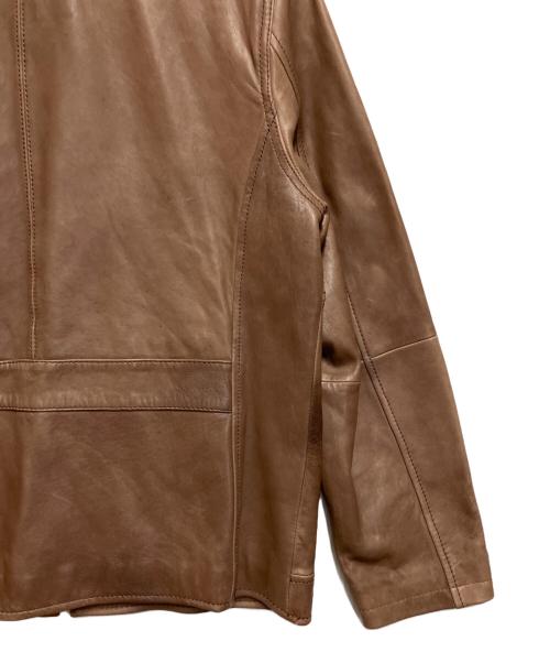 BROOKS BROTHERS（ブルックスブラザーズ）BROOKS BROTHERS (ブルックスブラザーズ) ジップレザージャケット ブラウン サイズ:Mの古着・服飾アイテム