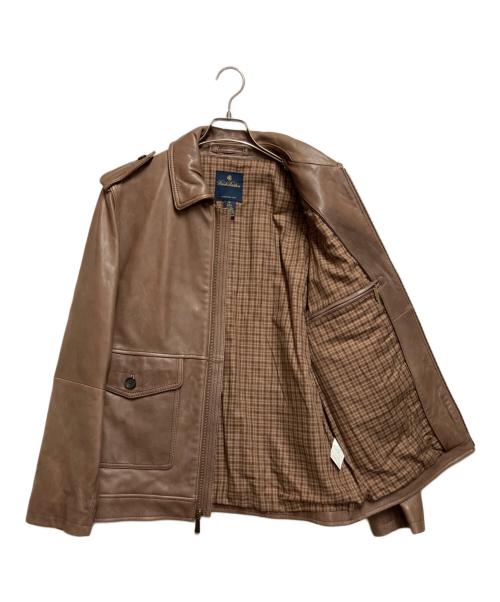 BROOKS BROTHERS（ブルックスブラザーズ）BROOKS BROTHERS (ブルックスブラザーズ) ジップレザージャケット ブラウン サイズ:Mの古着・服飾アイテム