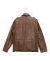 BROOKS BROTHERS (ブルックスブラザーズ) ジップレザージャケット ブラウン サイズ:M：20000円
