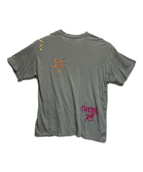 DIESEL（ディーゼル）DIESEL (ディーゼル) 半袖カットソー ライトグレー サイズ:SIZE Lの古着・服飾アイテム