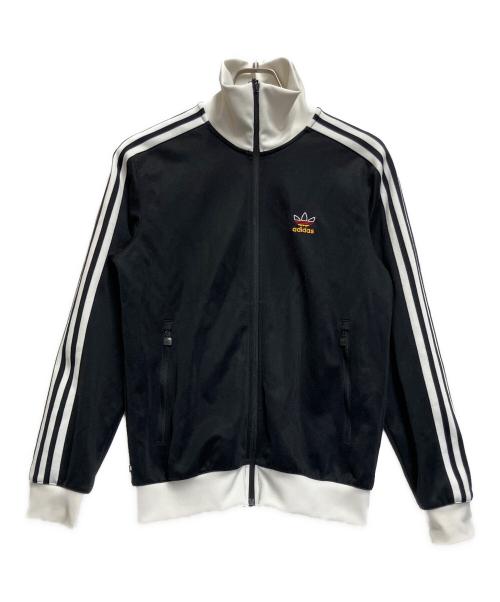 adidas（アディダス）adidas (アディダス) ジップジャケット ブラック×ホワイト サイズ:SIZE Lの古着・服飾アイテム