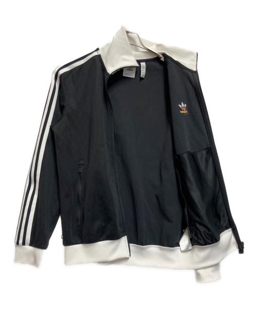 adidas（アディダス）adidas (アディダス) ジップジャケット ブラック×ホワイト サイズ:SIZE Lの古着・服飾アイテム
