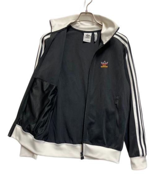 adidas（アディダス）adidas (アディダス) ジップジャケット ブラック×ホワイト サイズ:SIZE Lの古着・服飾アイテム