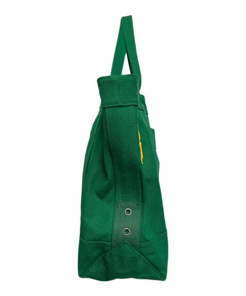POLO RALPH LAUREN（ポロ・ラルフローレン）POLO RALPH LAUREN (ポロ・ラルフローレン) キャンバストートバッグ グリーン×イエローの古着・服飾アイテム