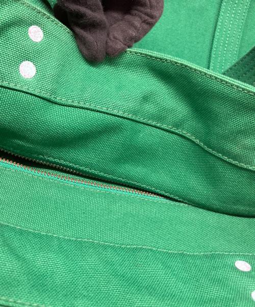 POLO RALPH LAUREN（ポロ・ラルフローレン）POLO RALPH LAUREN (ポロ・ラルフローレン) キャンバストートバッグ グリーン×イエローの古着・服飾アイテム