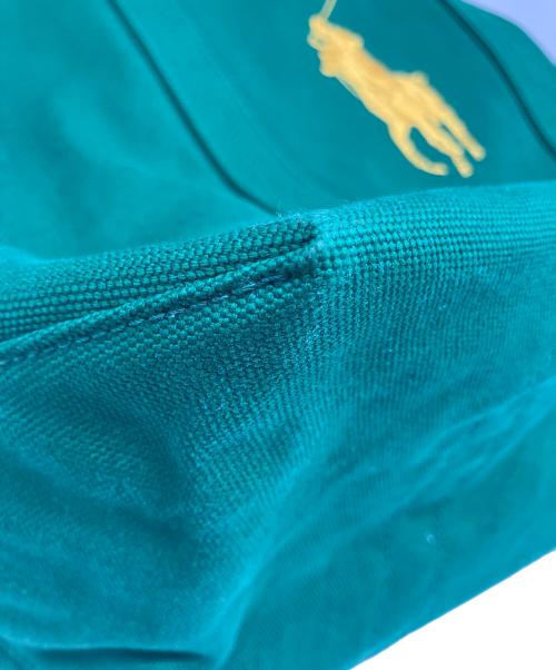POLO RALPH LAUREN（ポロ・ラルフローレン）POLO RALPH LAUREN (ポロ・ラルフローレン) キャンバストートバッグ グリーン×イエローの古着・服飾アイテム