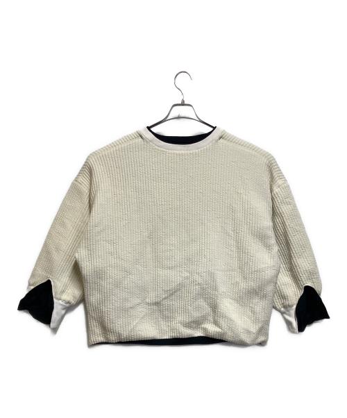 m.u（エム.ユー）m.u (エム.ユー) GILDAN (ギルダン) スウェット ホワイト×ブラック サイズ:ＳＩＺＥ　2XLの古着・服飾アイテム