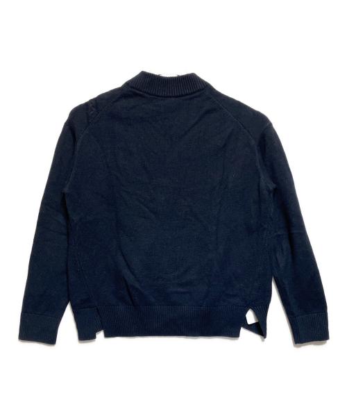 FRED PERRY（フレッドペリー）FRED PERRY (フレッドペリー) Split Hem Cable Knit Jumper ネイビー サイズ:SIZE Mの古着・服飾アイテム