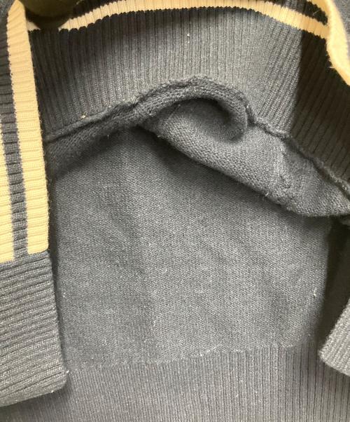 FRED PERRY（フレッドペリー）FRED PERRY (フレッドペリー) Split Hem Cable Knit Jumper ネイビー サイズ:SIZE Mの古着・服飾アイテム