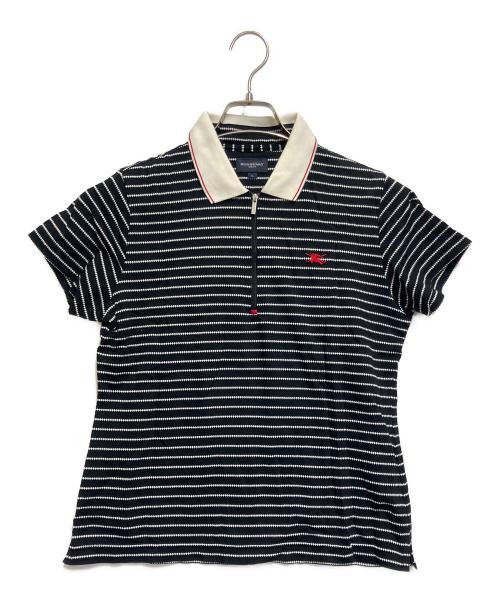 BURBERRY GOLF（バーバリーゴルフ）BURBERRY GOLF (バーバリーゴルフ) ゴルフウェア(トップス) ブラック×ホワイト サイズ:SIZE Lの古着・服飾アイテム
