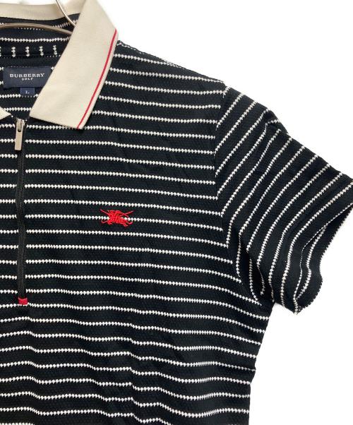 BURBERRY GOLF（バーバリーゴルフ）BURBERRY GOLF (バーバリーゴルフ) ゴルフウェア(トップス) ブラック×ホワイト サイズ:SIZE Lの古着・服飾アイテム