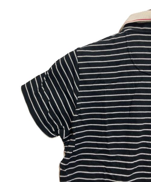 BURBERRY GOLF（バーバリーゴルフ）BURBERRY GOLF (バーバリーゴルフ) ゴルフウェア(トップス) ブラック×ホワイト サイズ:SIZE Lの古着・服飾アイテム