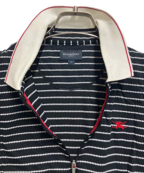 BURBERRY GOLF（バーバリーゴルフ）BURBERRY GOLF (バーバリーゴルフ) ゴルフウェア(トップス) ブラック×ホワイト サイズ:SIZE Lの古着・服飾アイテム