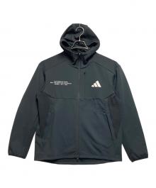 adidas（アディダス）の古着「ダブルニット フード付きトラックジャケット」｜ブラック