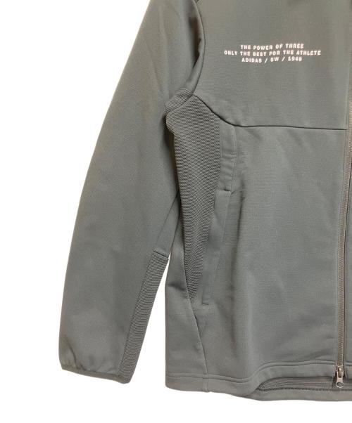 adidas（アディダス）adidas (アディダス) ダブルニット フード付きトラックジャケット ブラック サイズ:SIZE XLの古着・服飾アイテム