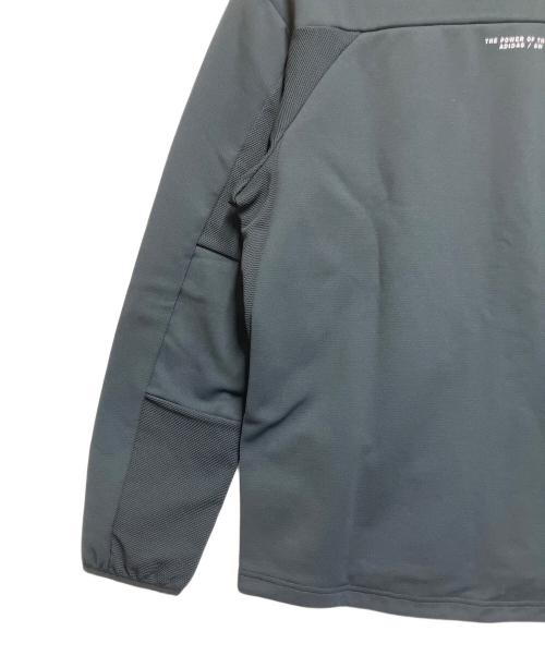adidas（アディダス）adidas (アディダス) ダブルニット フード付きトラックジャケット ブラック サイズ:SIZE XLの古着・服飾アイテム