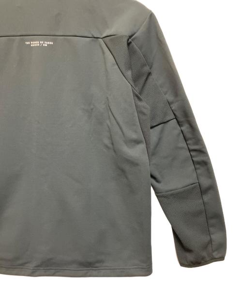 adidas（アディダス）adidas (アディダス) ダブルニット フード付きトラックジャケット ブラック サイズ:SIZE XLの古着・服飾アイテム