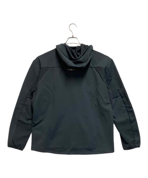 adidas（アディダス）adidas (アディダス) ダブルニット フード付きトラックジャケット ブラック サイズ:SIZE XLの古着・服飾アイテム