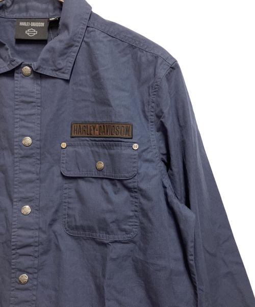 HARLEY-DAVIDSON（ハーレーダビッドソン）HARLEY-DAVIDSON (ハーレーダビッドソン) HDワーキングマンツイルオーバーシャツ ネイビー サイズ:SIZE M 未使用品の古着・服飾アイテム
