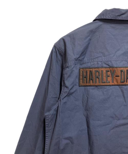 HARLEY-DAVIDSON（ハーレーダビッドソン）HARLEY-DAVIDSON (ハーレーダビッドソン) HDワーキングマンツイルオーバーシャツ ネイビー サイズ:SIZE M 未使用品の古着・服飾アイテム