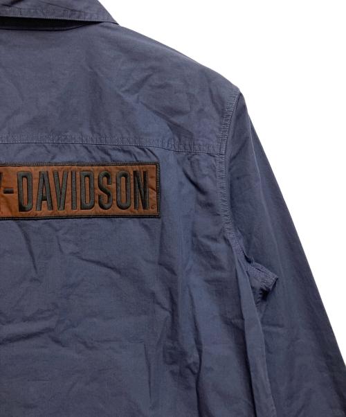 HARLEY-DAVIDSON（ハーレーダビッドソン）HARLEY-DAVIDSON (ハーレーダビッドソン) HDワーキングマンツイルオーバーシャツ ネイビー サイズ:SIZE M 未使用品の古着・服飾アイテム