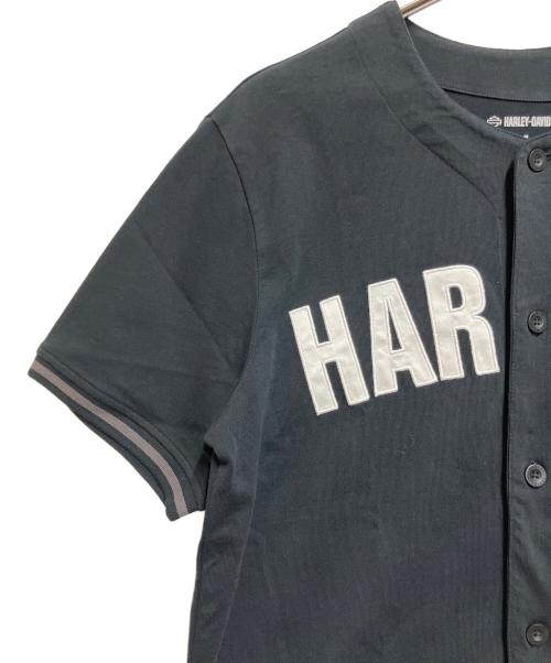 HARLEY-DAVIDSON（ハーレーダビッドソン）HARLEY-DAVIDSON (ハーレーダビッドソン) ベースボールシャツ ブラック サイズ:SIZE S 未使用品の古着・服飾アイテム