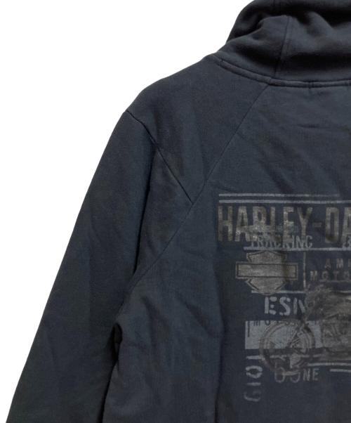 HARLEY-DAVIDSON（ハーレーダビッドソン）HARLEY-DAVIDSON (ハーレーダビッドソン) プルオーバーパーカー ブラック サイズ:SIZE Mの古着・服飾アイテム