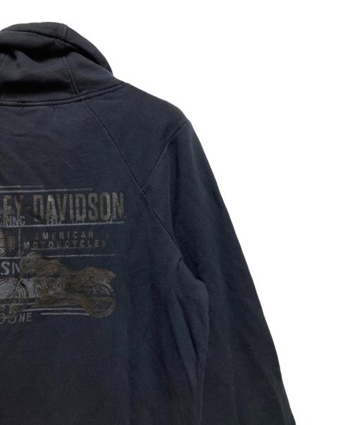 HARLEY-DAVIDSON（ハーレーダビッドソン）HARLEY-DAVIDSON (ハーレーダビッドソン) プルオーバーパーカー ブラック サイズ:SIZE Mの古着・服飾アイテム