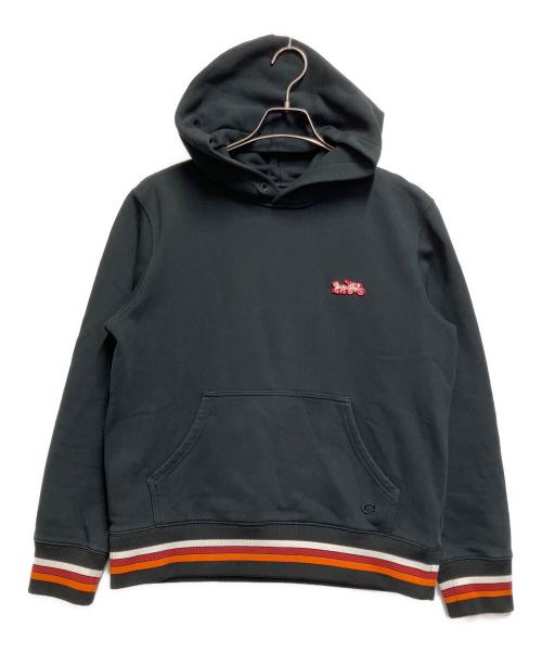 COACH（コーチ）COACH (コーチ) プルオーバーパーカー ブラック サイズ:SIZE Mの古着・服飾アイテム