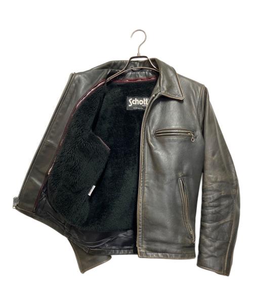 Schott（ショット）Schott (ショット) ライダースジャケット ブラック サイズ:SIZE 34の古着・服飾アイテム