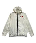 PLAY COMME des GARCONS×K-WAYプレイコムデギャルソン×ケイウェイ）の古着「ナイロンジャケット」｜ホワイト×ブラック