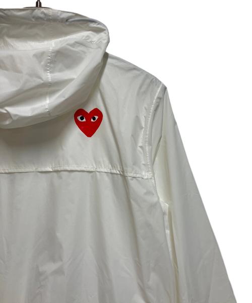 PLAY COMME des GARCONS（プレイコムデギャルソン）PLAY COMME des GARCONS (プレイコムデギャルソン) K-WAY (ケイウェイ) ナイロンジャケット ホワイト×ブラック サイズ:SIZE Lの古着・服飾アイテム