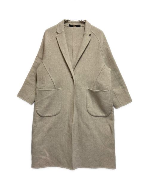 Squady（スカディ）Squady (スカディ) ヘンリボーンベルト付きコート アイボリー サイズ:SIZE Mの古着・服飾アイテム