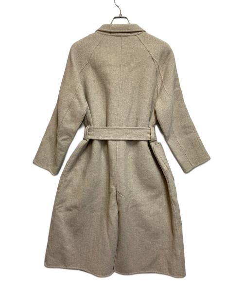 Squady（スカディ）Squady (スカディ) ヘンリボーンベルト付きコート アイボリー サイズ:SIZE Mの古着・服飾アイテム