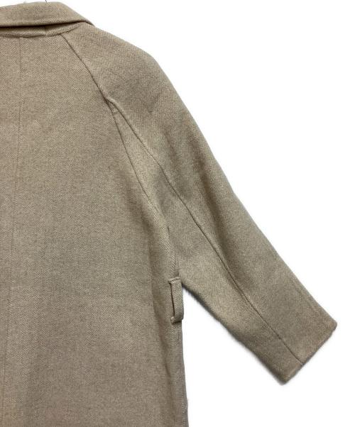 Squady（スカディ）Squady (スカディ) ヘンリボーンベルト付きコート アイボリー サイズ:SIZE Mの古着・服飾アイテム