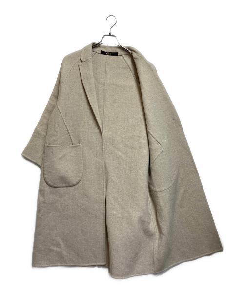 Squady（スカディ）Squady (スカディ) ヘンリボーンベルト付きコート アイボリー サイズ:SIZE Mの古着・服飾アイテム