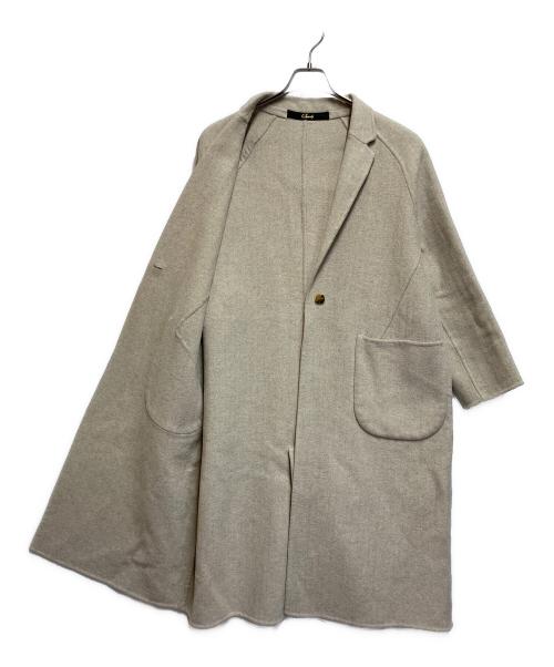 Squady（スカディ）Squady (スカディ) ヘンリボーンベルト付きコート アイボリー サイズ:SIZE Mの古着・服飾アイテム